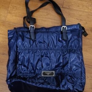 Tahari Navy Blue Tote Bag
